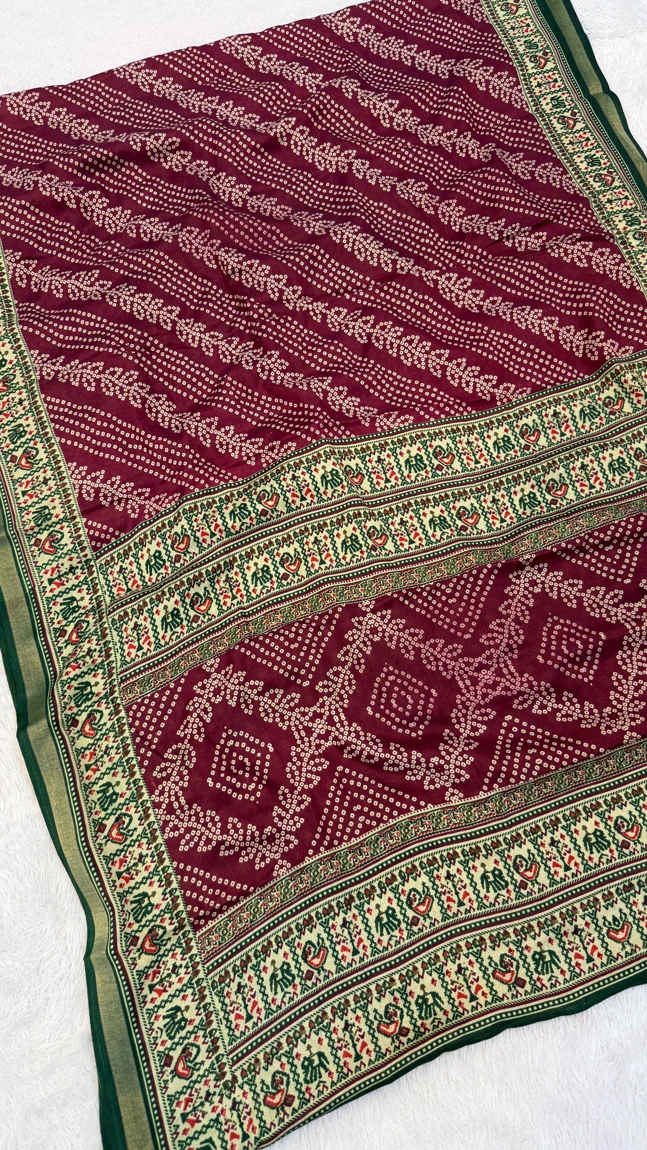 Patola Bandhani X Mul Cotten Saree