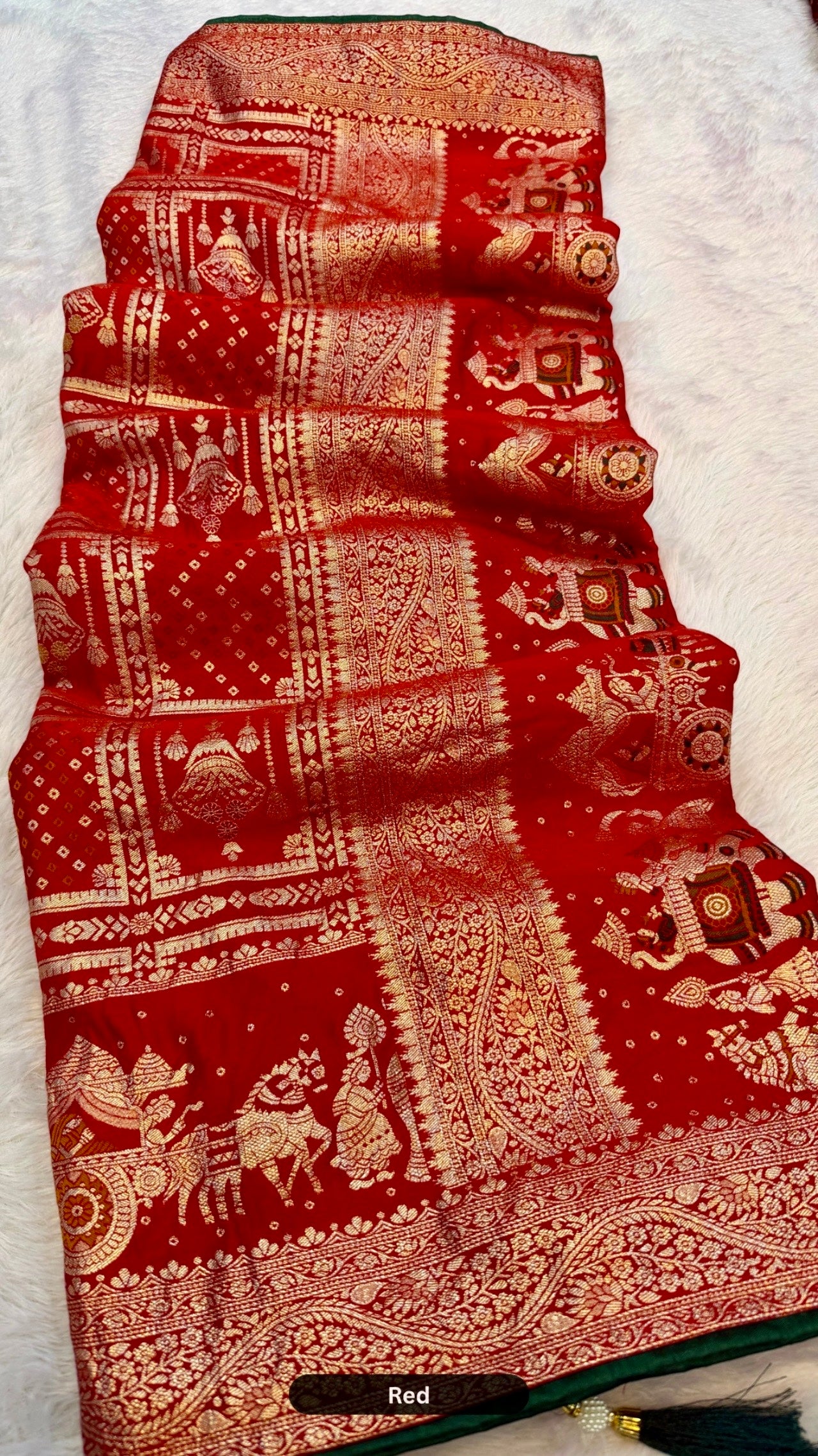 “राजशाही” Gharchola Saree (Dola Silk)