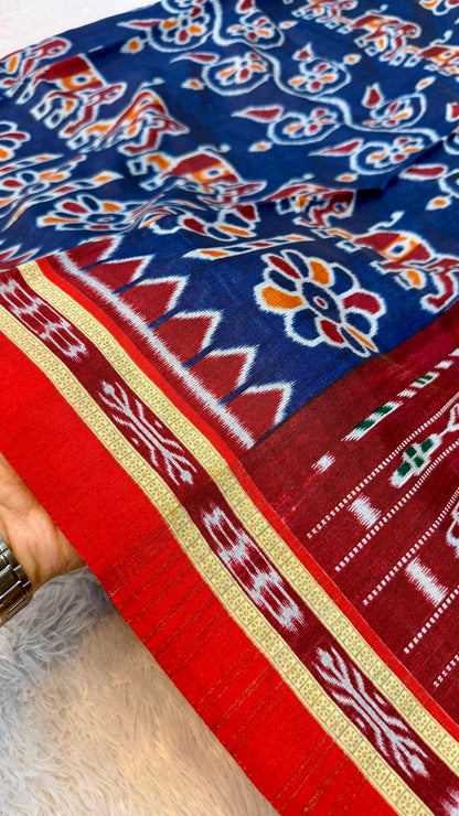 Ethnic Blue Patola Saree