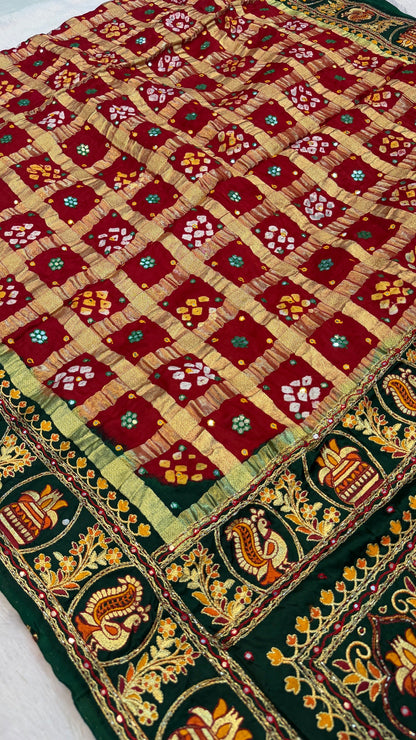 Traditional Gharchola Saree (A.)