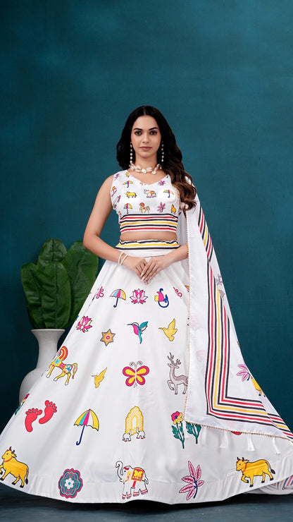 Chitrakari Lehenga Choli (7 Meter Flair)