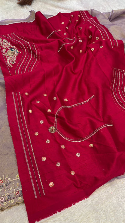 Shaan-E-Hindustan Limited Edition Saree! Royal Rasberry