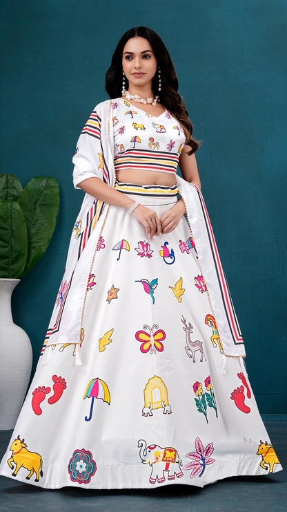 Chitrakari Lehenga Choli (7 Meter Flair)