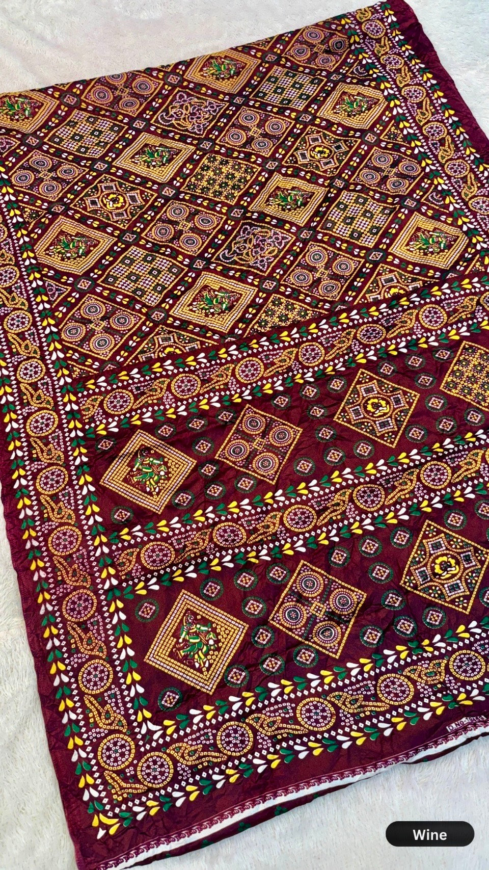 Kutchi Bandhanj Crush Saree