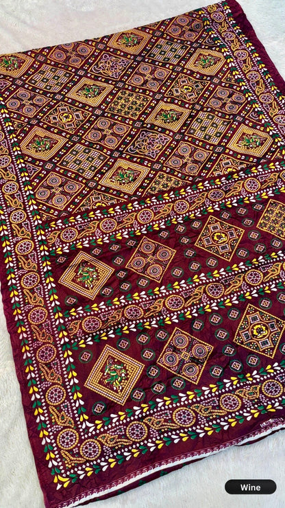 Kutchi Bandhanj Crush Saree