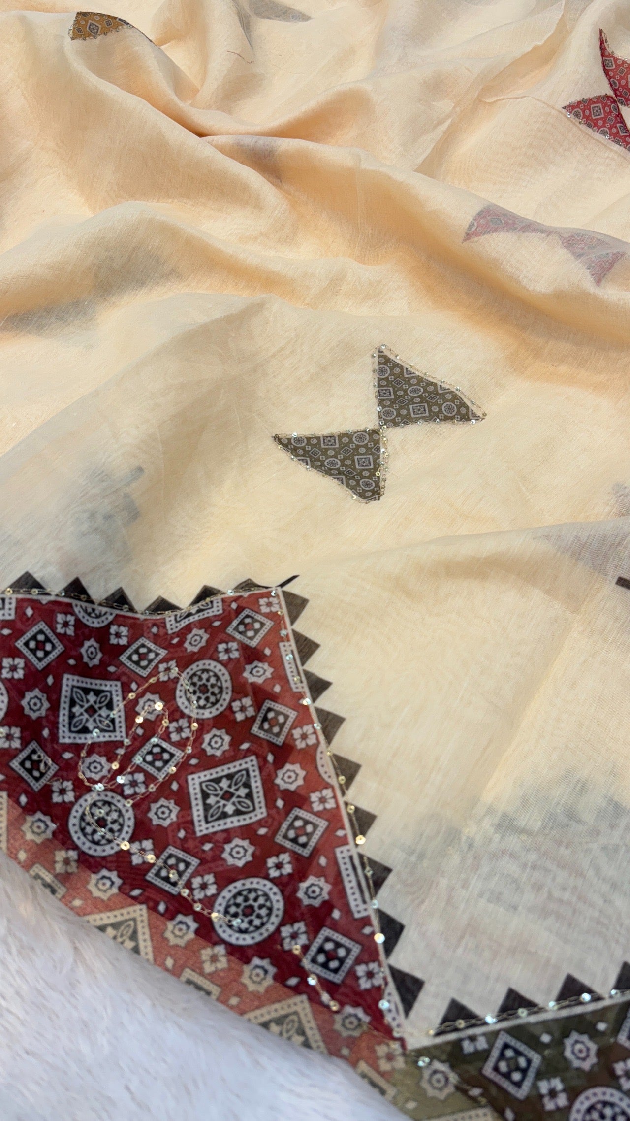 All New Digital Handpicked, Sequence Work Saree