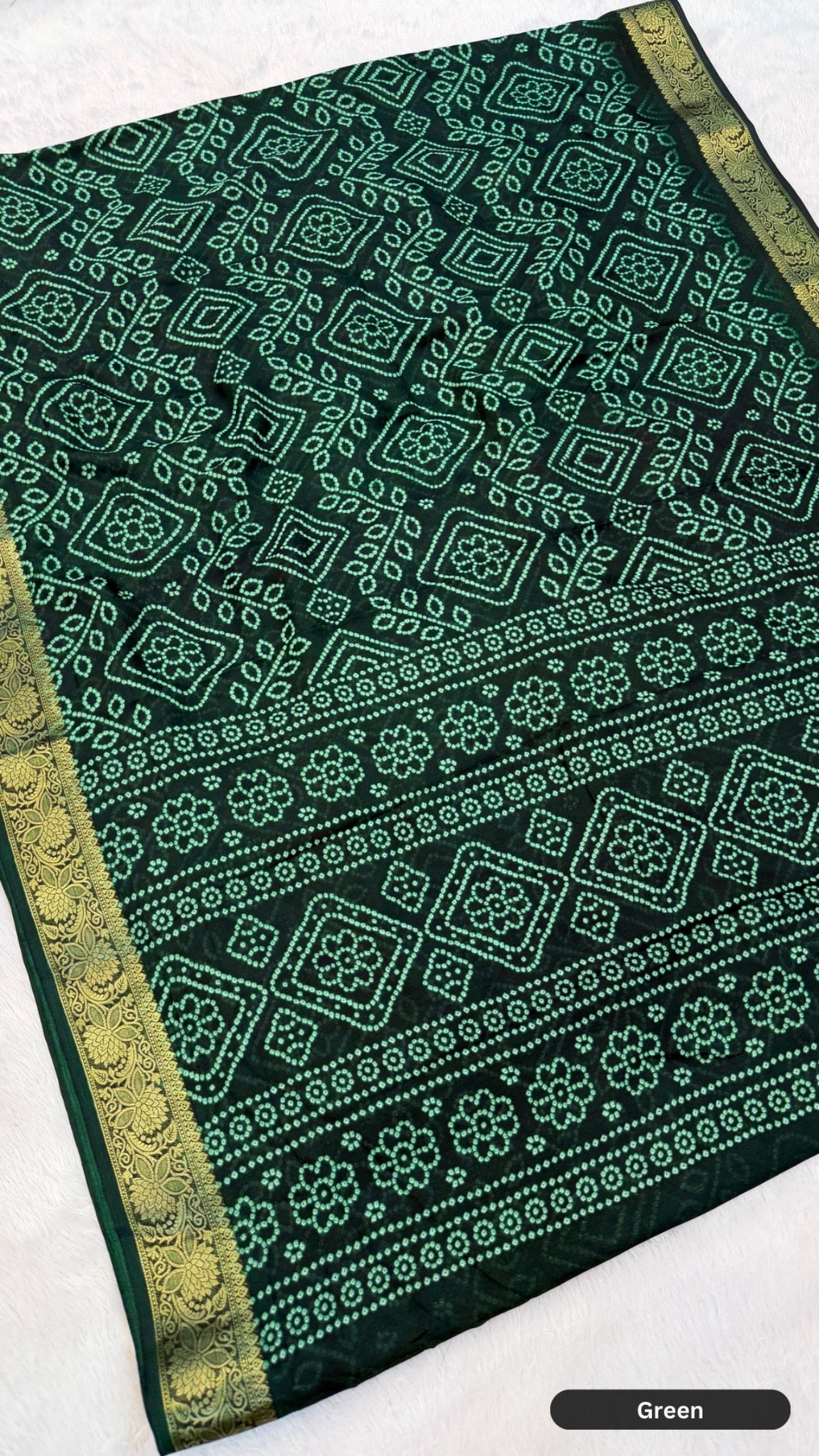 Chiffon Bandhani Saree - Perfect Festive pick !!