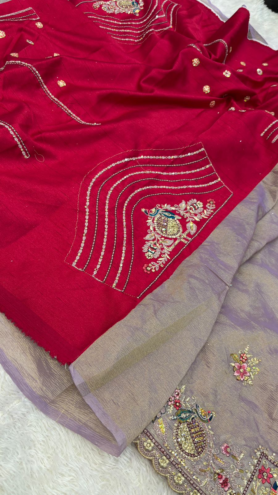 Shaan-E-Hindustan Limited Edition Saree! Royal Rasberry