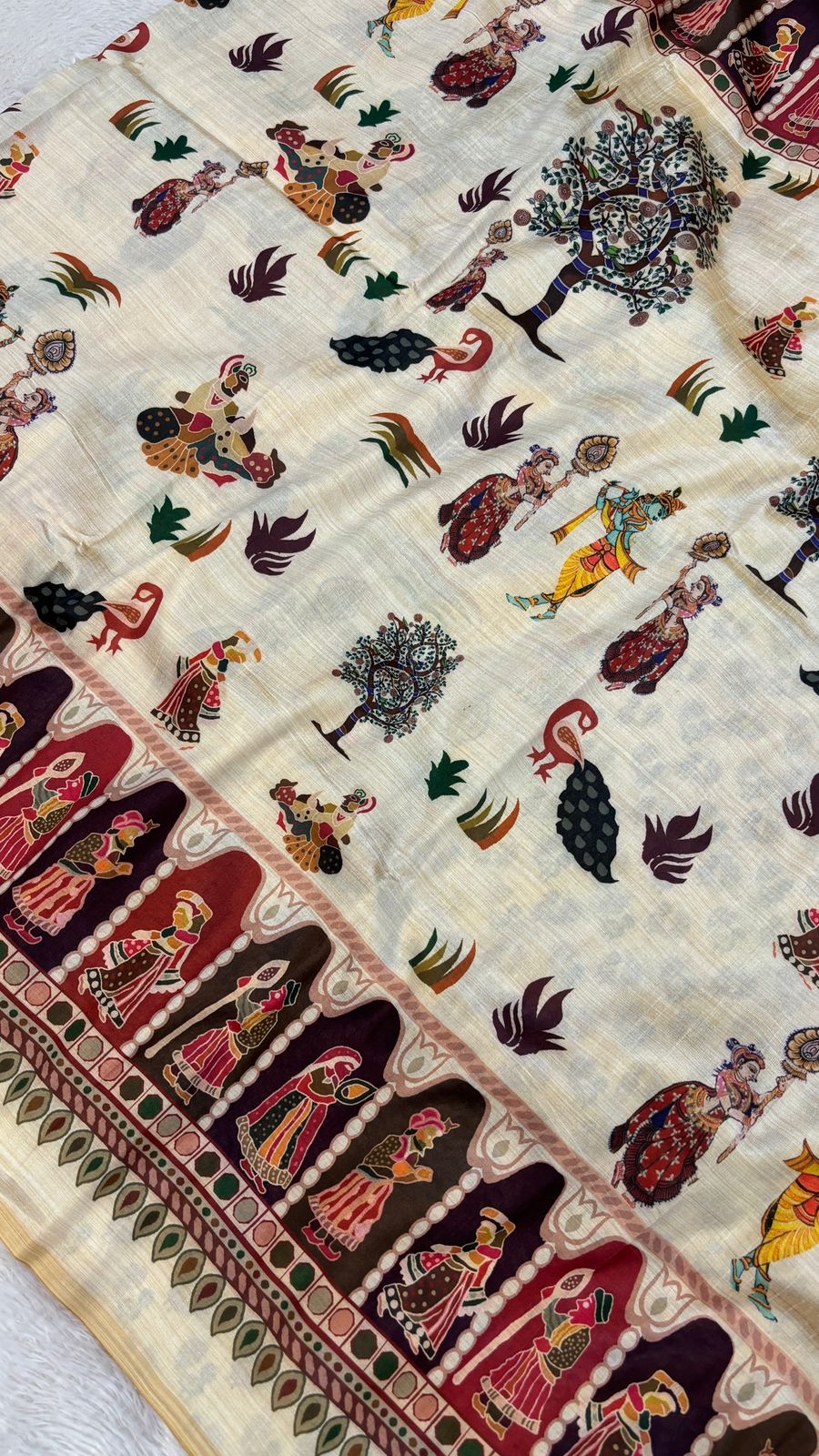 Tusser Silk Kalamkari Saree Vol.7