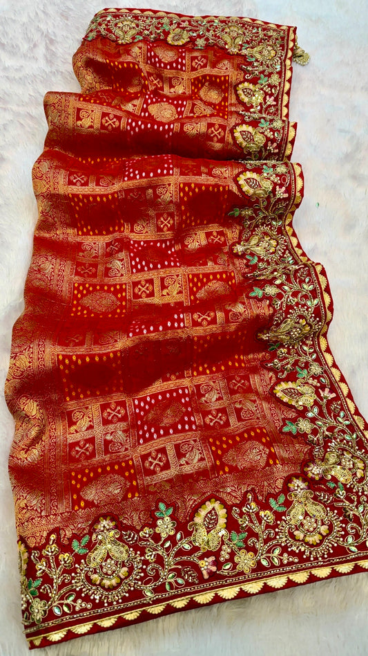 Laal Pari - The Handloom Atelier Handwork Saree (Vol.02)