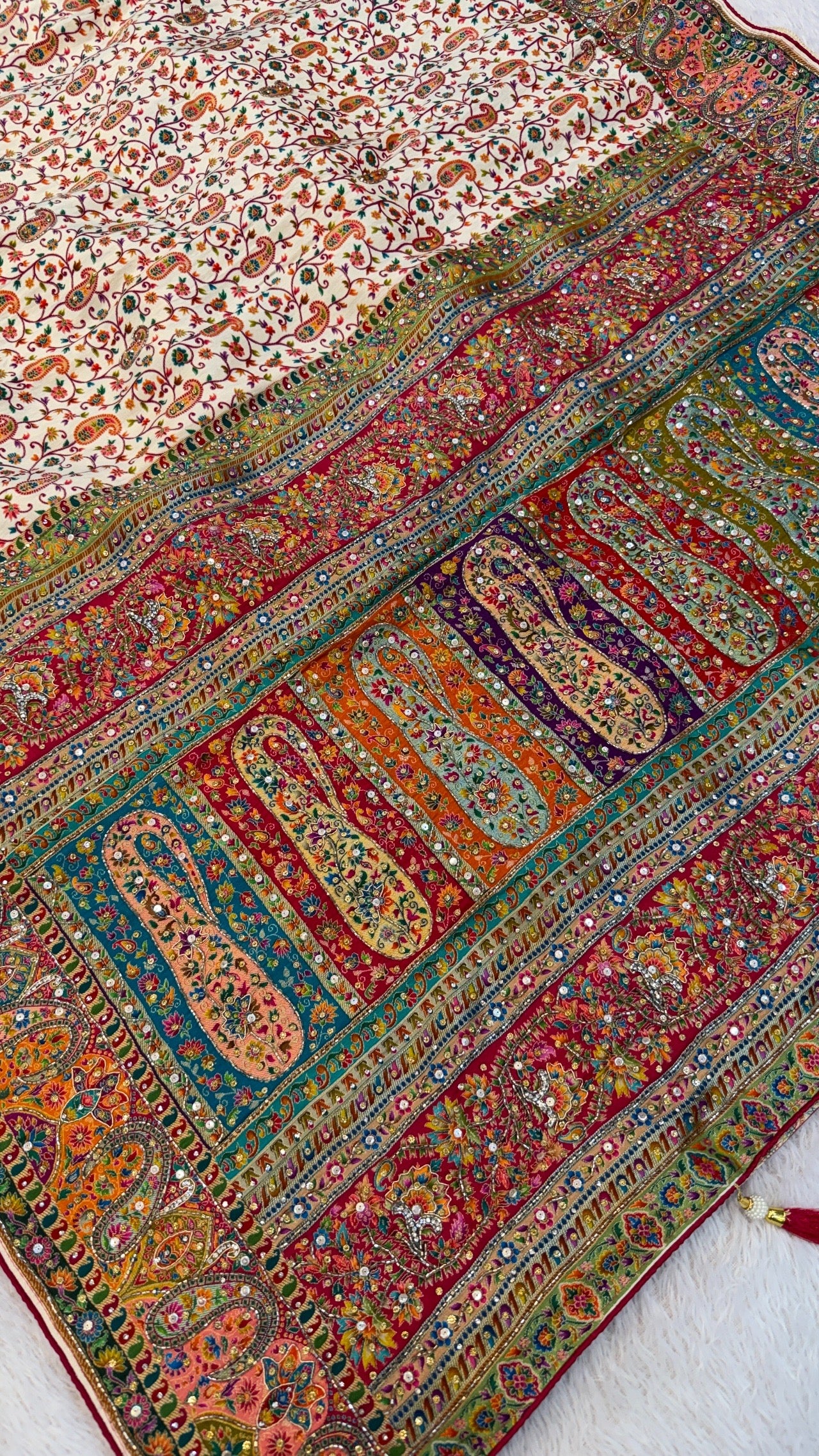 Pure Kalamkari Real Handwork Saree (4)