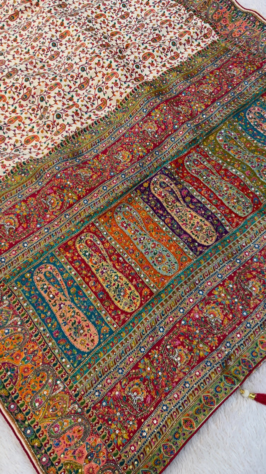 Pure Kalamkari Real Handwork Saree (4)