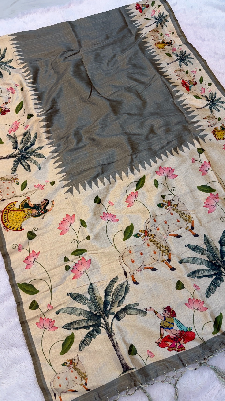 Tusser Silk Kalamkari Saree Vol.14
