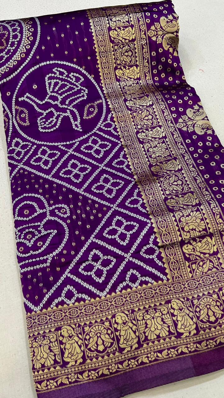 Lakhanavi Bandhani Saree