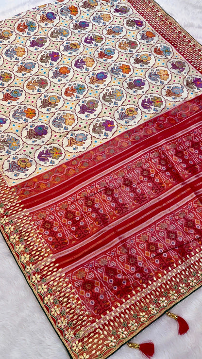 Tradition Patola Saree with Heavy Border