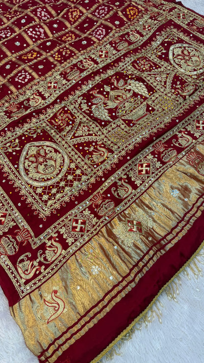 Traditional Gharchola Saree - 4060