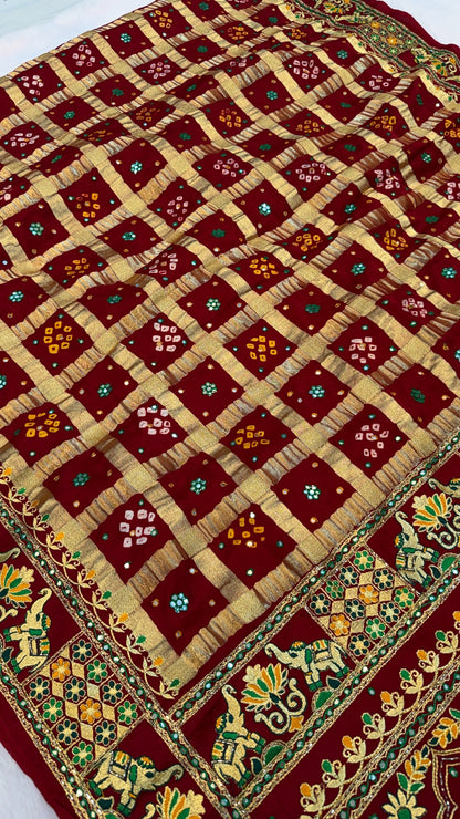 Traditional Gharchola Saree (F.)