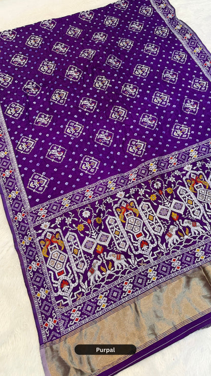 Kutchi Real Bandhej X Patan Patola Saree
