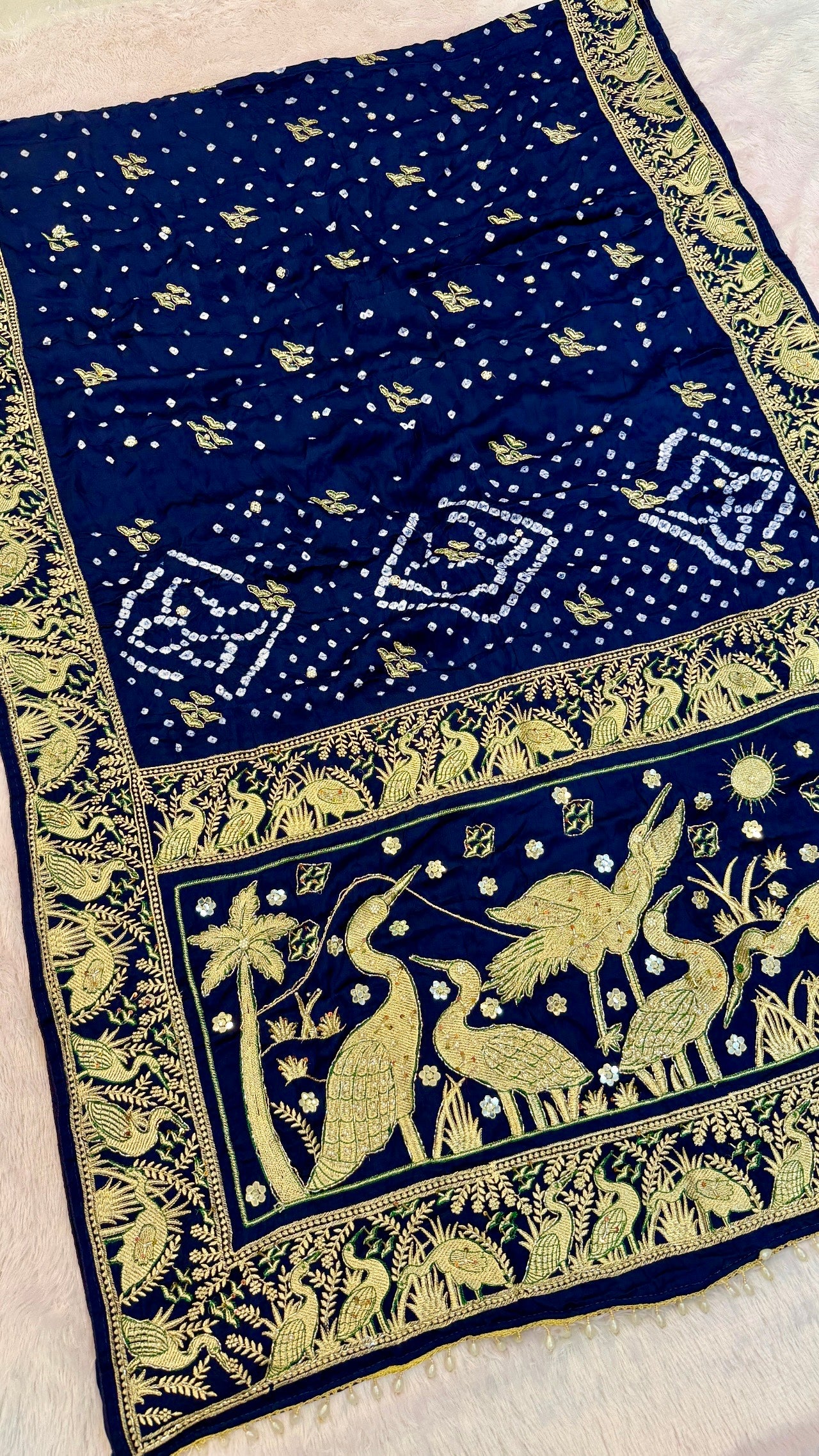 Designer Handwork Pure Gaji Bandhani