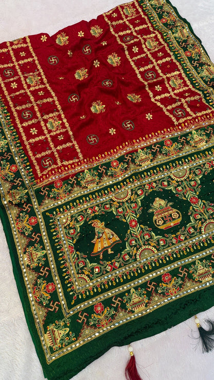 Kutchi Gharchola Saree (Kumbh)