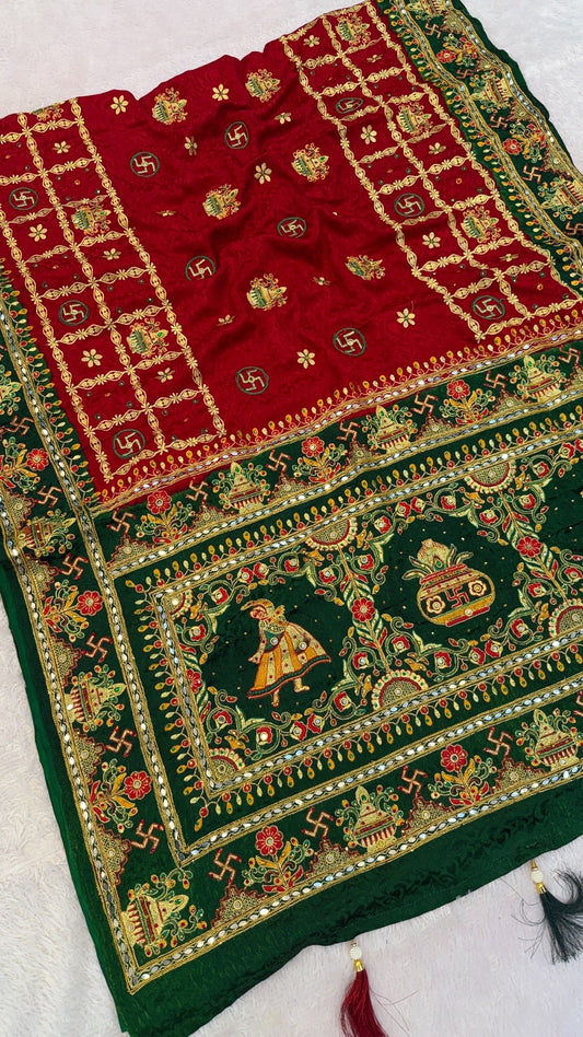 Kutchi Gharchola Saree (Kumbh)