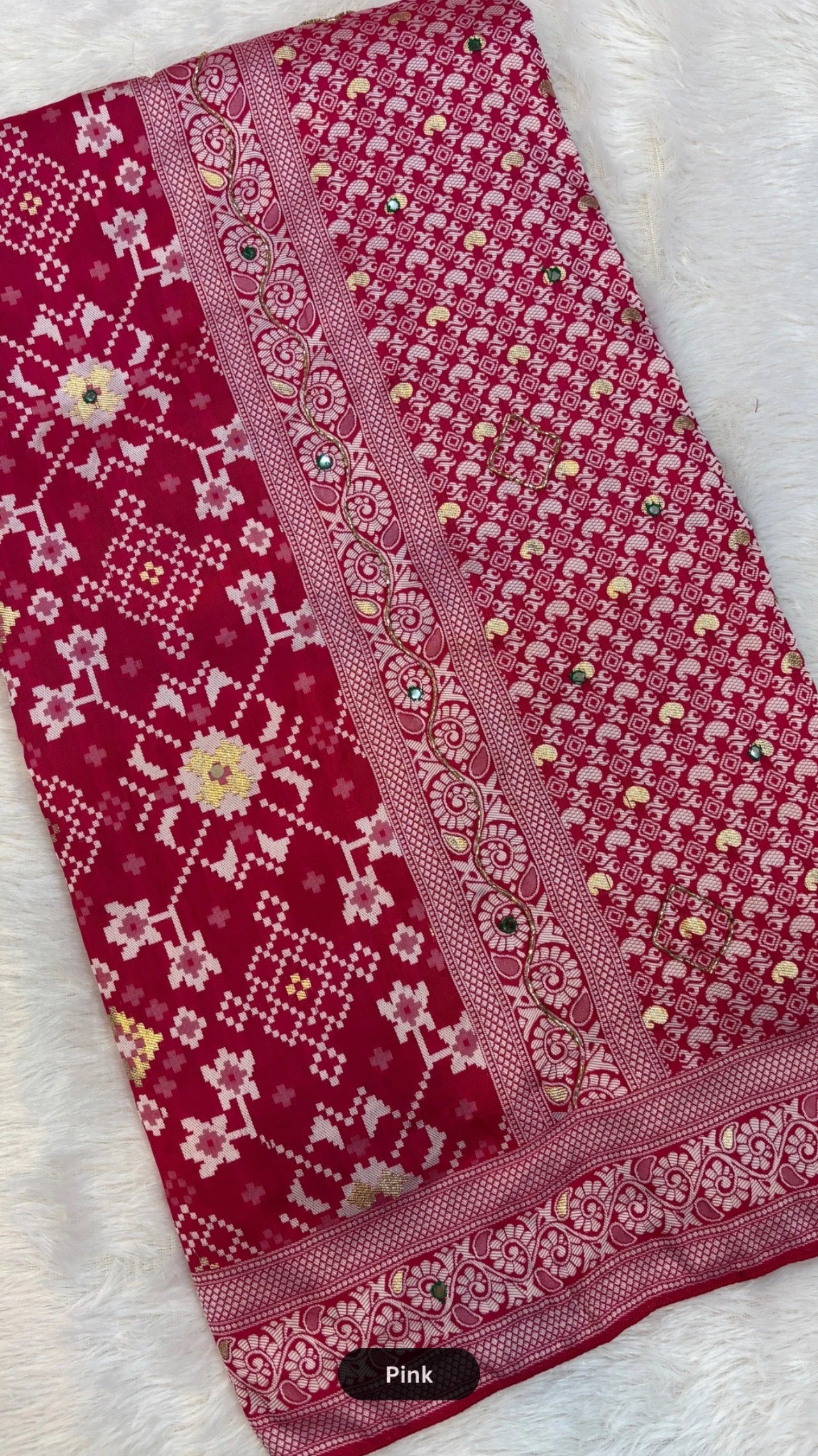 Patola Saree With Handwork