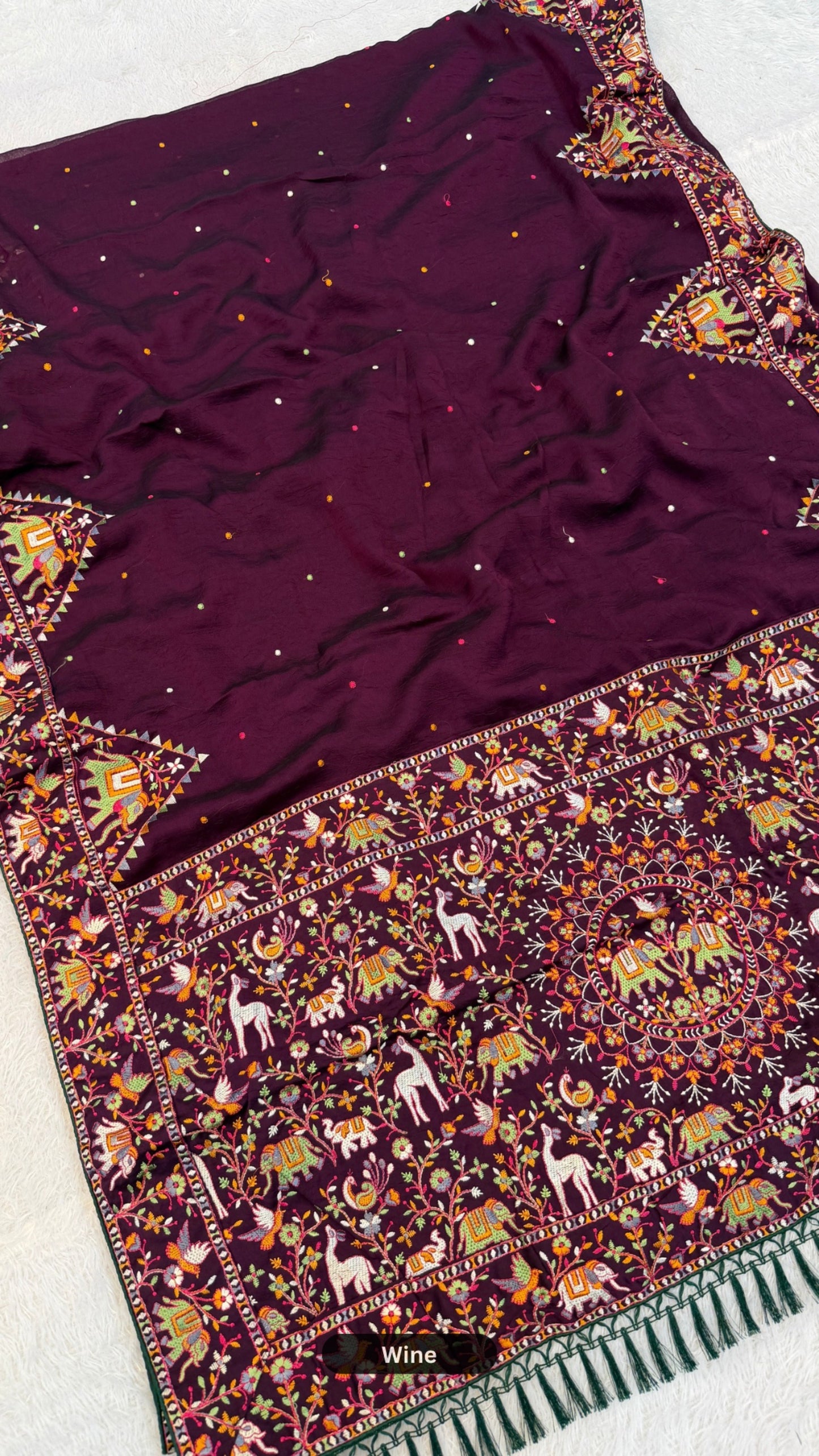 Kutchi Embroidery Classic Saree