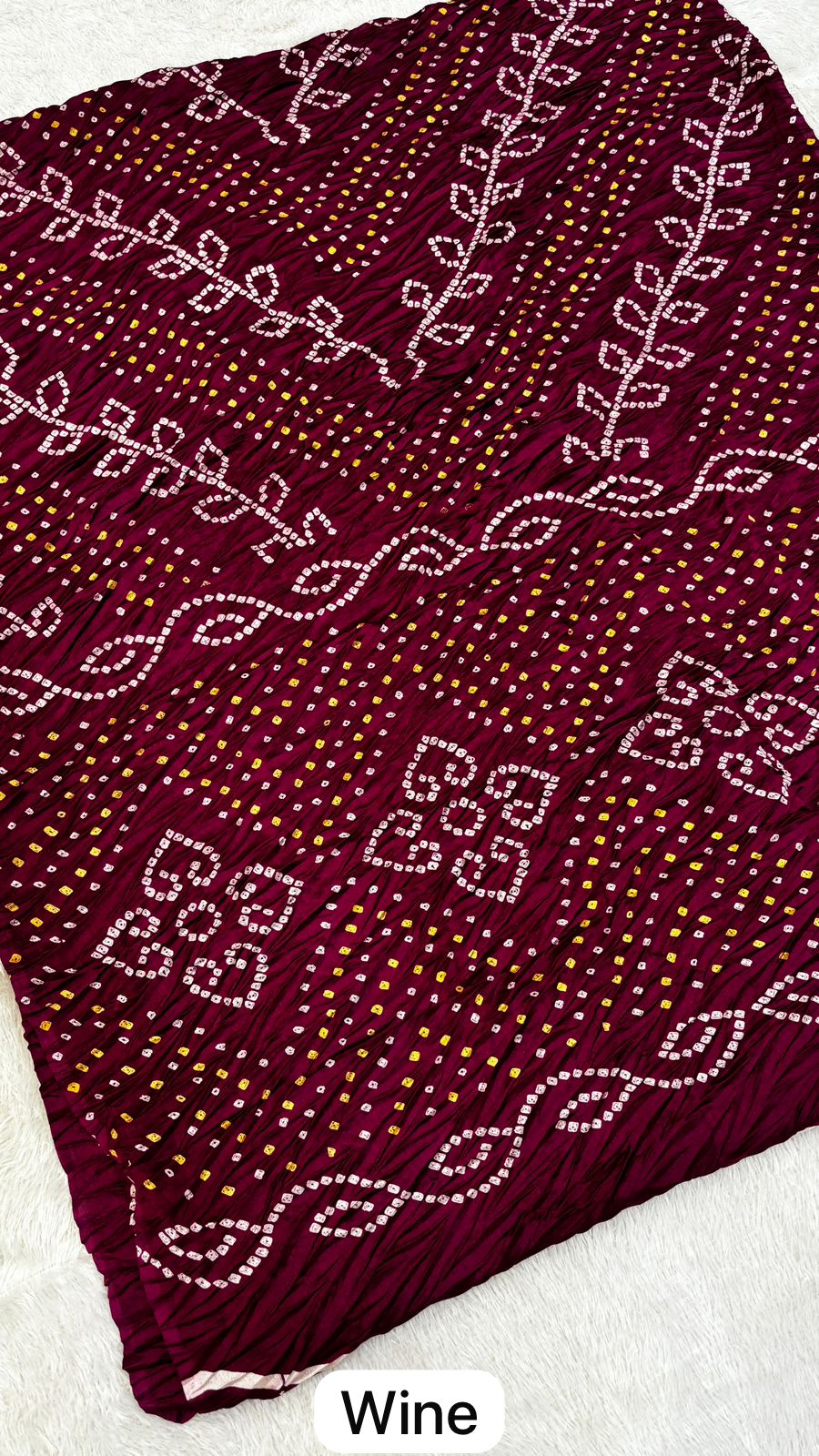 Kutchi Bandhani Saree (Amba-Dal Crush)