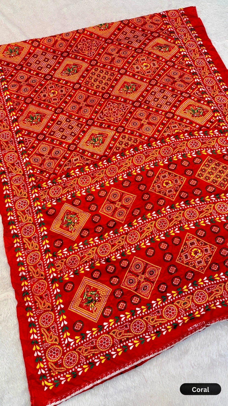 Kutchi Bandhanj Crush Saree