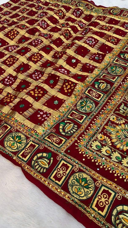 Traditional Gharchola Saree (E.)