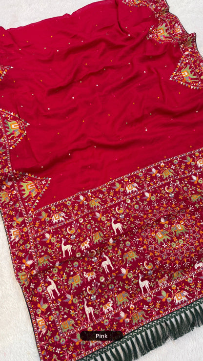 Kutchi Embroidery Classic Saree