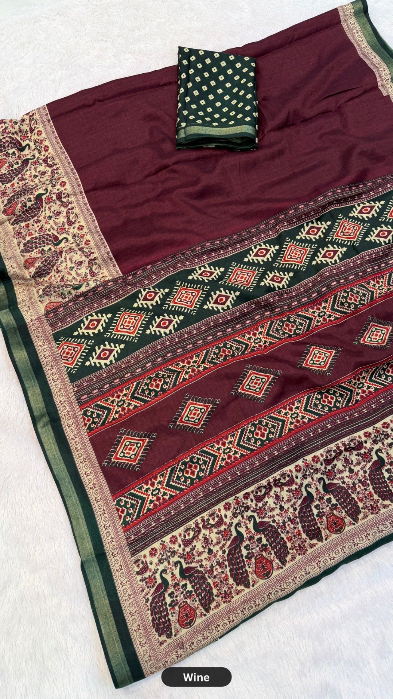 Plain Kalamkari  X Mul Cotten Saree