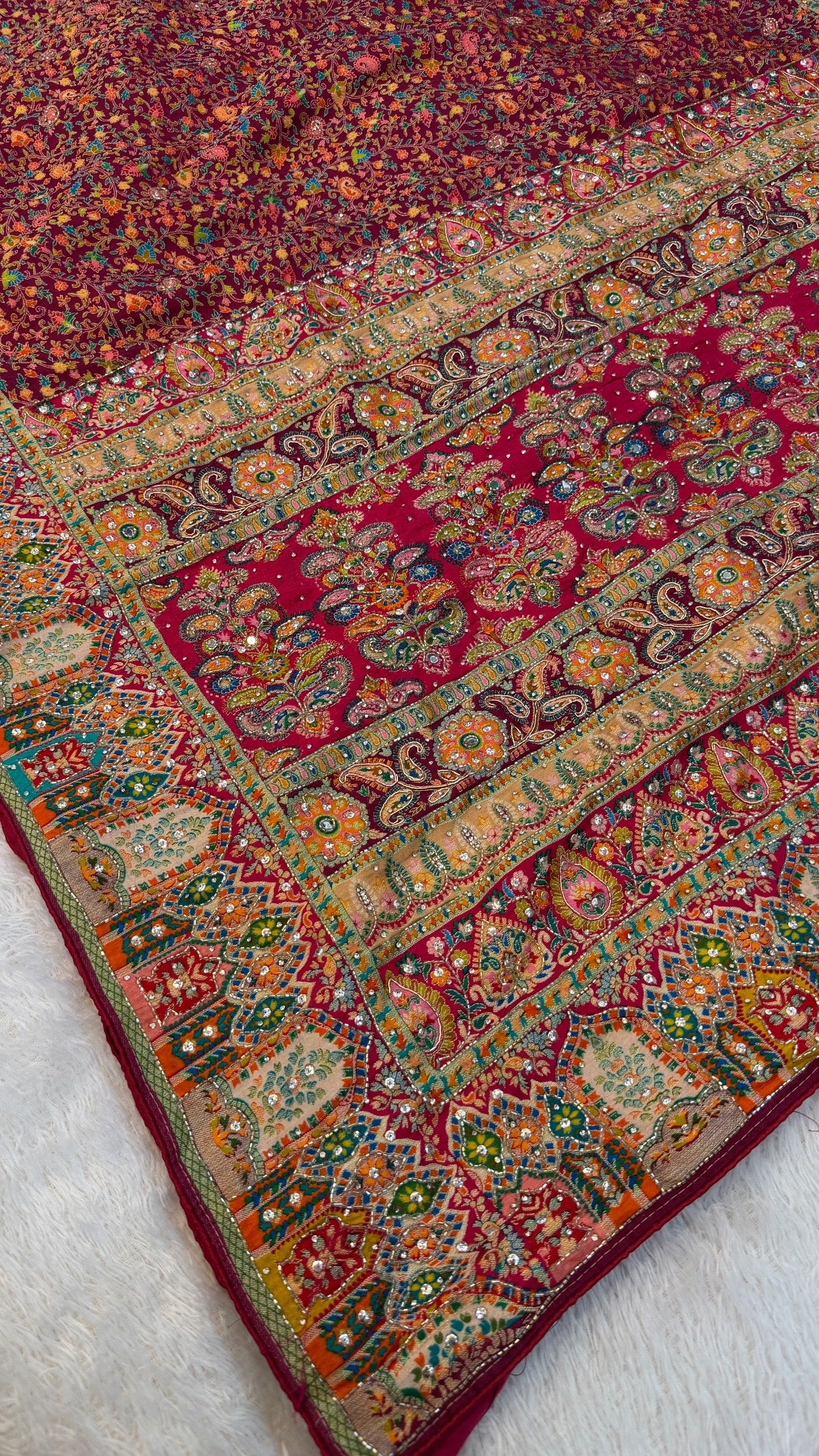 Pure Kalamkari Real Handwork Saree (5)