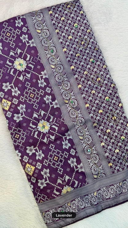 Patola Saree With Handwork