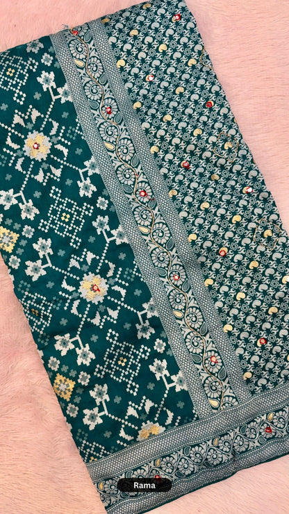 Patola Saree With Handwork