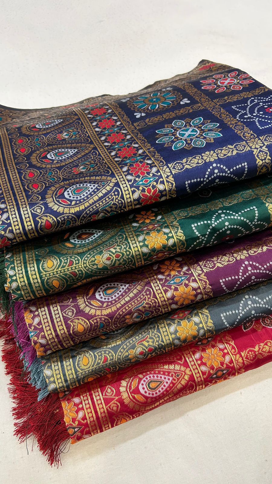 Ajrakh Soft Silk Sarees we