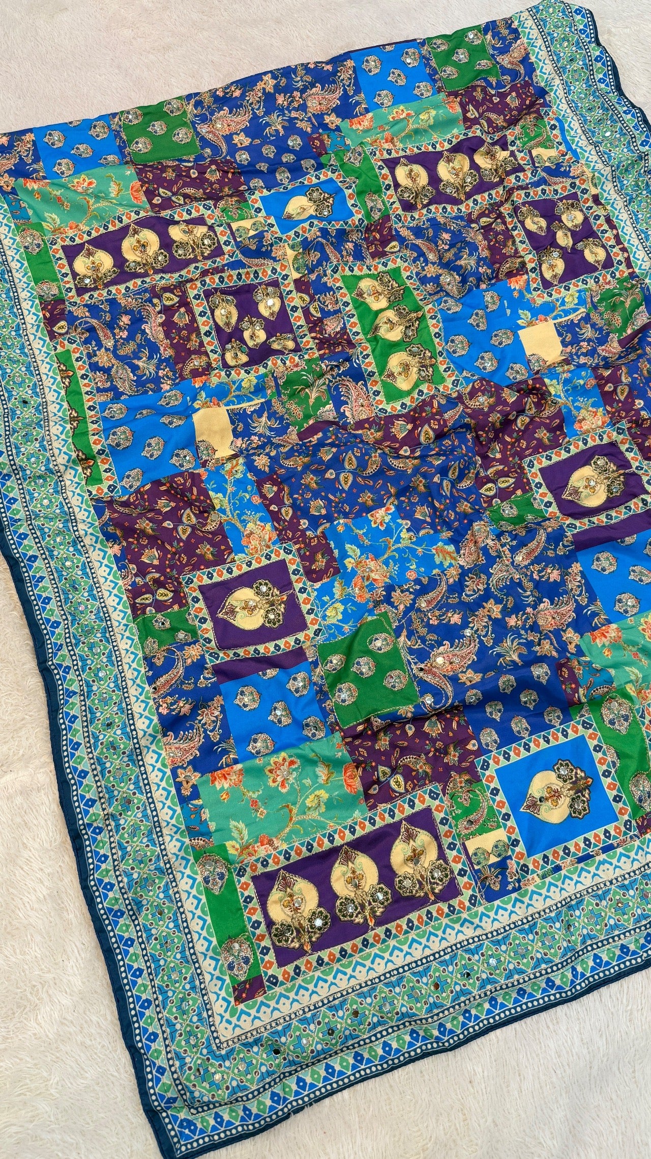 Sheesh Mahal Traditional Saree (1000+ Mirror)