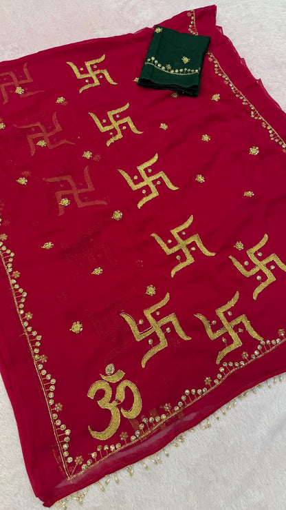 Shubh Mangalam Handwork Saree