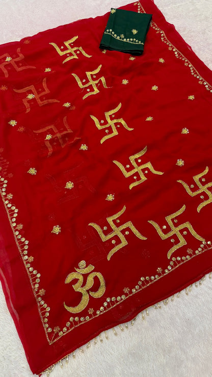 Shubh Mangalam Handwork Saree