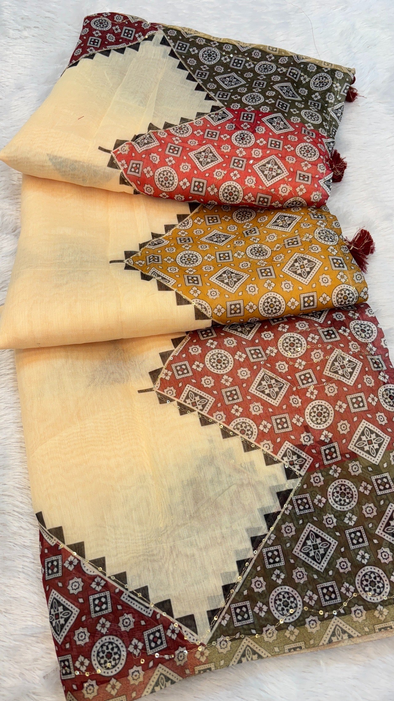 All New Digital Handpicked, Sequence Work Saree