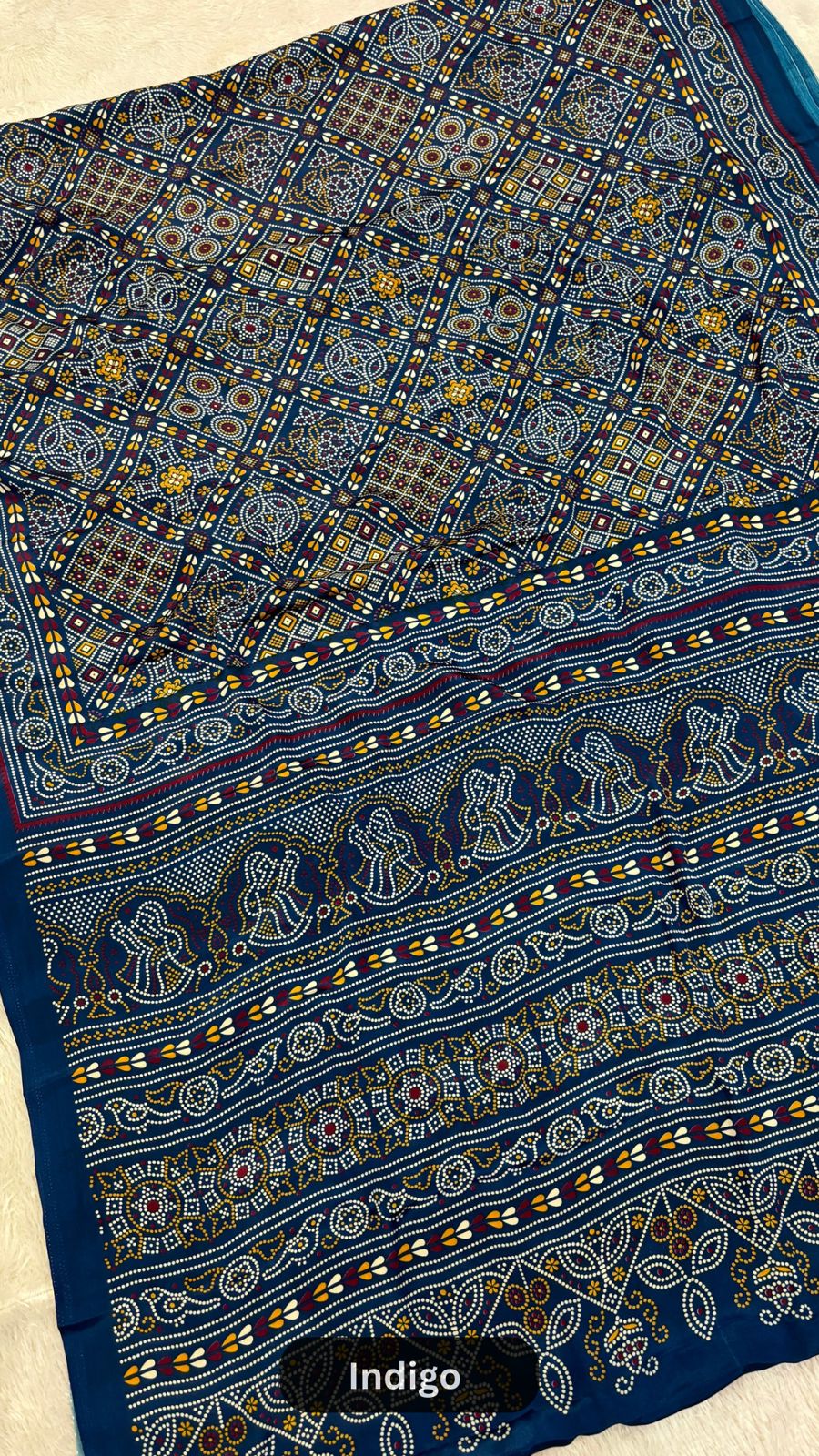 Traditional Kutchi Saree Blue (one day sale)