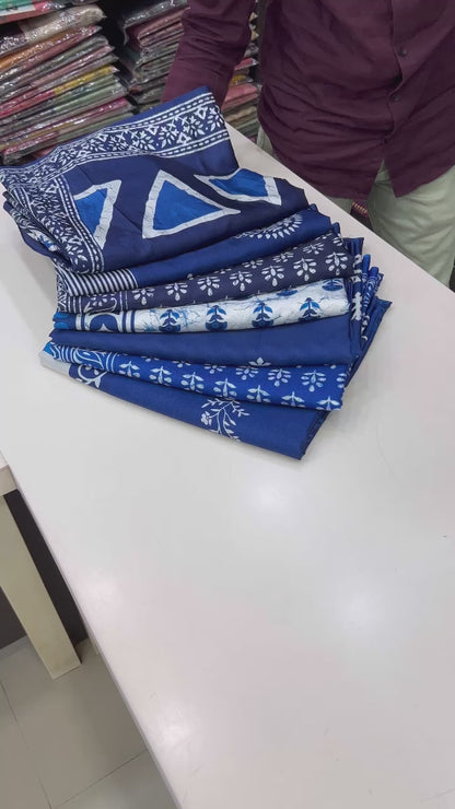 Dhabhu Print Indigo Saree Vol.1